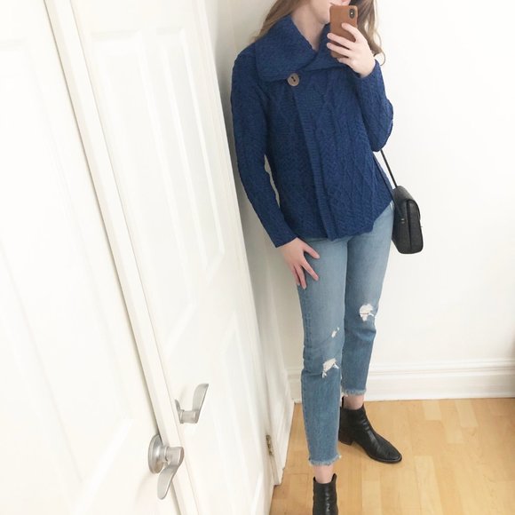 Vintage Cream Knit Cardigan - Picture 10 of 11